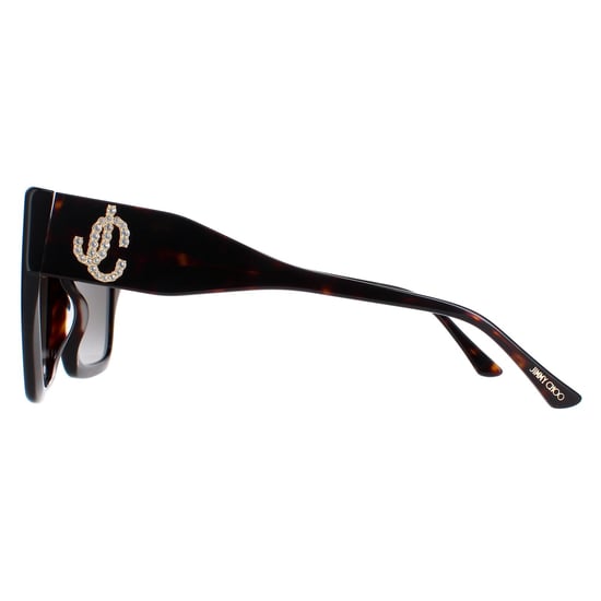 Jimmy Choo Square Womens Dark Havana Brown Gradient Eleni/G/S