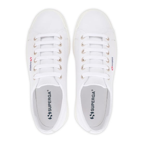 Superga Dames/Dames 2740 Nappa Leren Platform Trainers (Optisch Wit/Avorio) - Image 4
