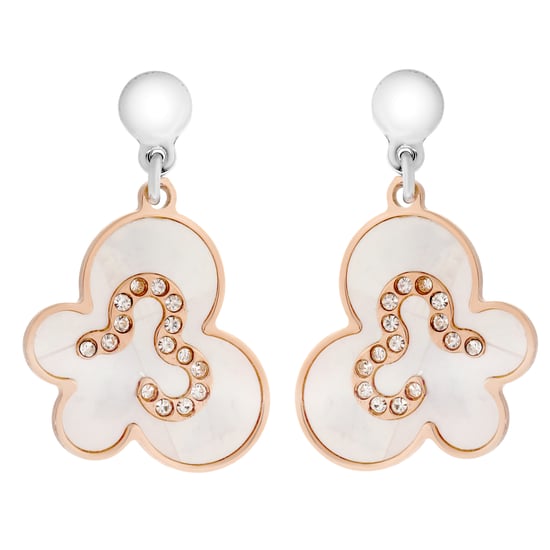 Orphelia 'Luna' Women's 925 Sterling Silver Drop Earrings - Silver/Rose ZO-7166