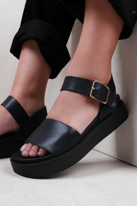 Where's That From Womens 'Phoenix' Classic Flat Sandals With Strap And Buckle Detail - Image 3