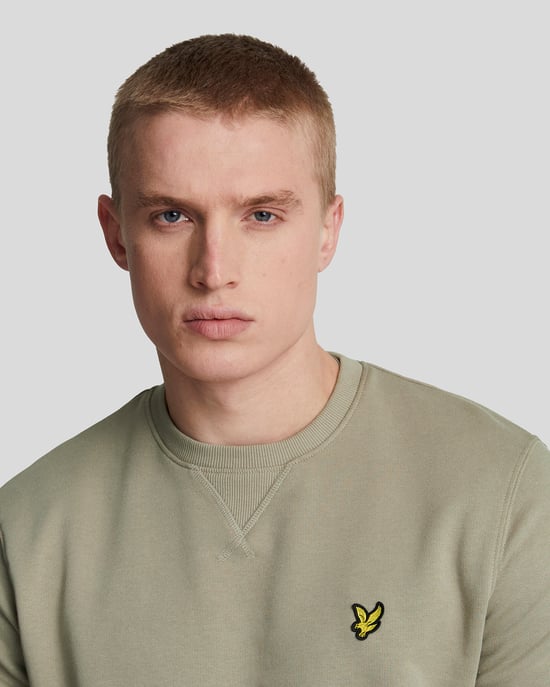 Lyle & Scott merk Sage uniform groen pull-over sweatshirt - Image 4