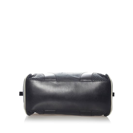 Vintage Prada Vitello Drive Leather Handbag Black