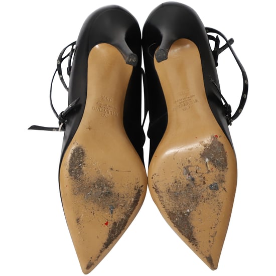 Valentino Studs Grommet Pumps in Zwart Leer - Image 5