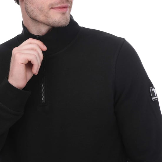 Heren One True Saxon Dixon 1/4 Zip Fleece in zwart - Image 3