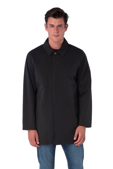 Harry Brown Men's Black Single Breasted Trench Coat