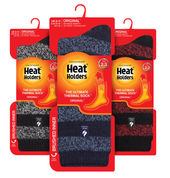 Heat Holders3 paar thermo herensokken voor de winter - Streep - Image 2