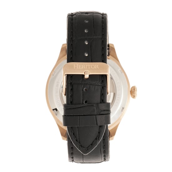 Heritor Automatische Gregory Semi-Skelet Leather-Band Horloge - Image 2