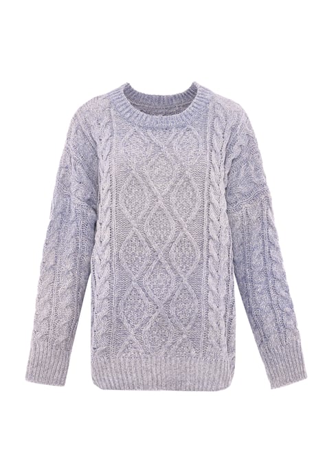 Mymo Jumper Dames Blauw wol wit - Image 1