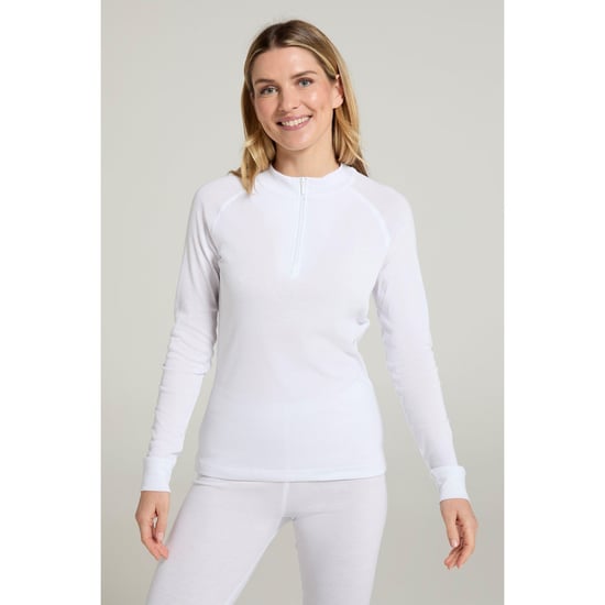 Mountain Warehouse Dames/Dames Talus Zip Neck Thermo met lange mouwen (Wit) - Image 1
