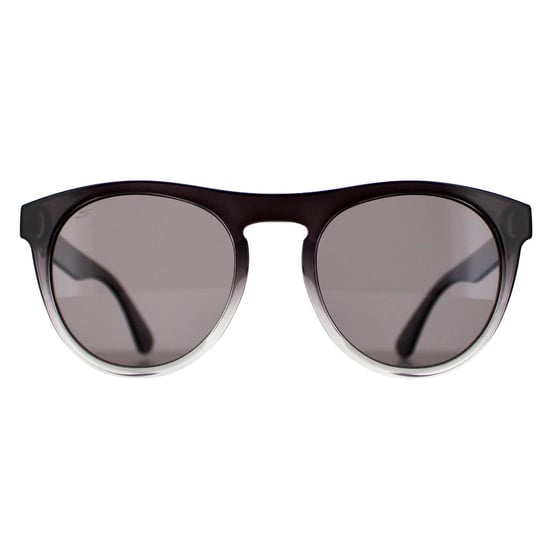 Serengeti Round Mens Shiny Black to Clear Saturn Polarized Smoke Kingman
