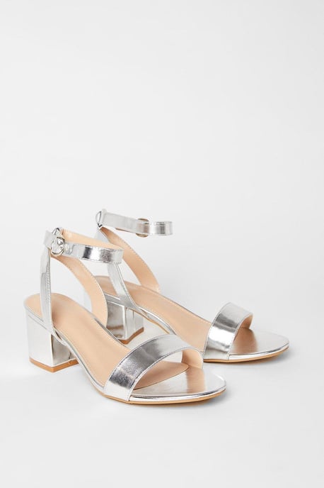 Wide Fit Tommi Barely There Mid Block Heel Sandals - Image 3