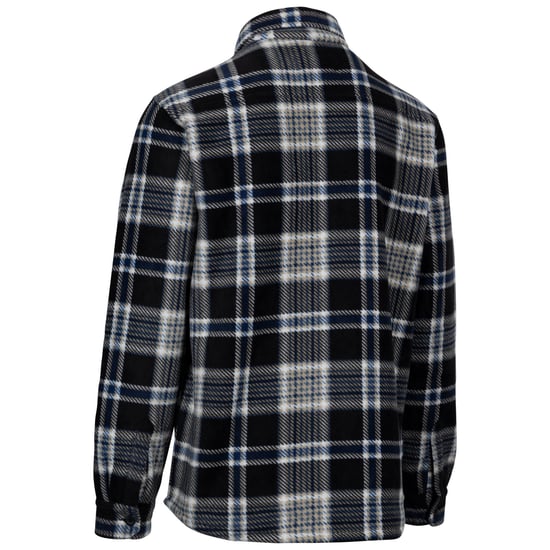 Trespass Mens Checkley Checked Microfleece Shirt (Black)