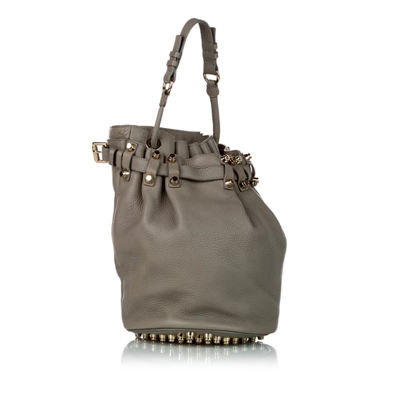 Vintage Alexander Wang Diego Leather Bucket Bag Gray