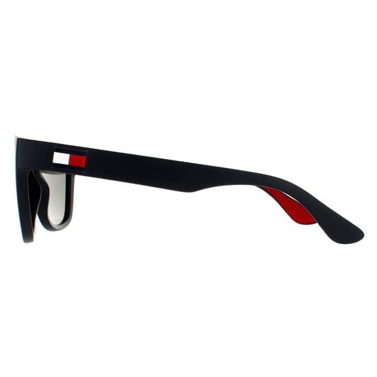 Tommy Hilfiger Square Mens Matte Blue Blue Mirror Sunglasses