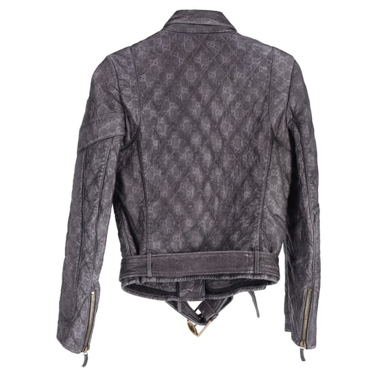 Gucci Monogram Biker Jacket in Black Leather - Image 2
