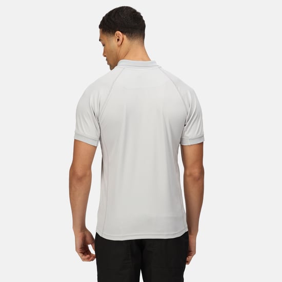 Regatta Heren Coolweave Korte Mouwen Poloshirt (Zilvergrijs) - Image 2