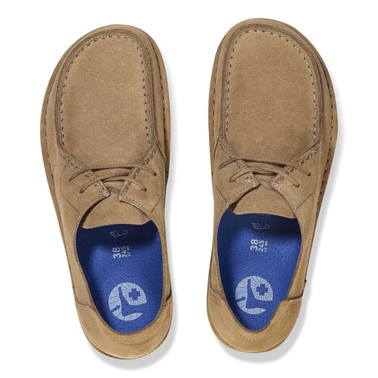 Birkenstock Utti Suede Heren Veterschoenen Taupe - Image 4
