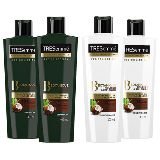 TRESemme Botanique Nourish & Replenish Shampoo Pack of 2 & Conditioner Pack of 2, 400ml