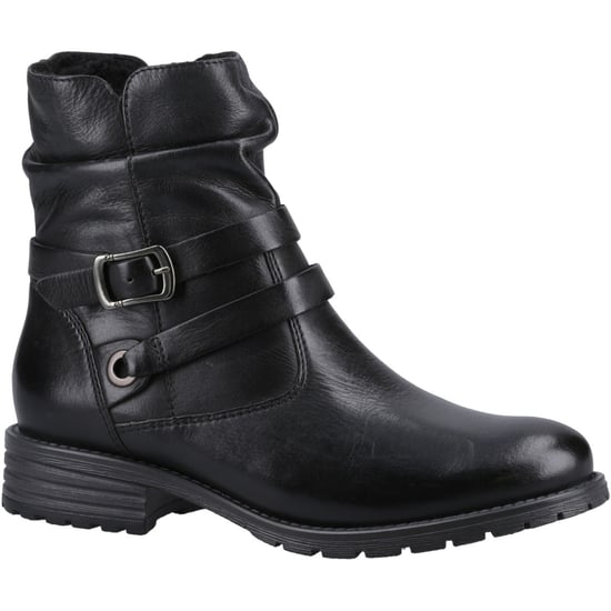 Hush Puppies Piper Laarzen Leder Vrouwen Zwart - Image 1