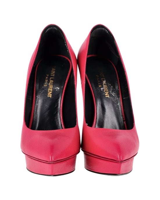 Saint Laurent Plateau Pumps van Roze Leer - Image 3