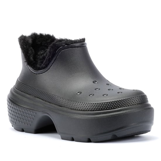 Crocs Stomp Gevoerd Kort Dames Laarzen Zwart - Image 2