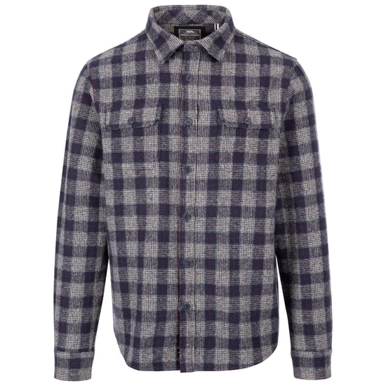 Trespass Mens Portlaw Checked Shirt (Grey/Blue)