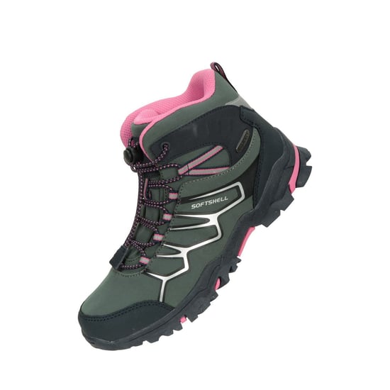 Mountain Warehouse Softshell waterdichte wandelschoenen voor kinderen/Kinderen (Donkere Khaki) - Image 4