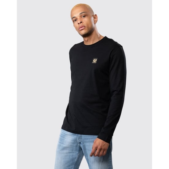 Men's Belstaff Cotton Jersey Long Sleeve T-Shirt in Black - Image 2