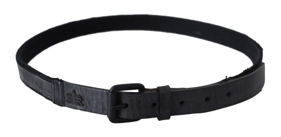 Ermanno Scervino Women's Black Leather Logo Buckle Waist