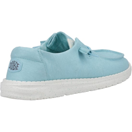 HEYDUDE Wendy Canvas 100% Katoenen Turquoise Instappers Voor Dames - Image 2