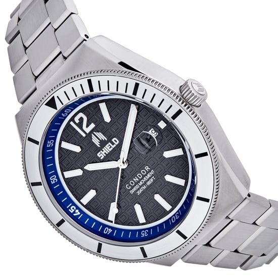 Shield Condor Bracelet Watch w/Date