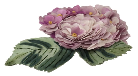 Dolce & Gabbana Paarse Bloemen Gouden Tinten Messing DamesBroche - Image 3