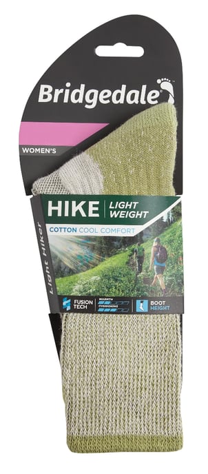 Bridgedale - Dames Wandelen Lichte Katoenen Boot Sokken - Lente Groen - Image 2