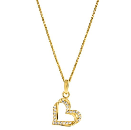 Orphelia 'Cecilia' Dames 925 Sterling Zilveren Hanger met Ketting - Goud ZH-7584/G - Image 1