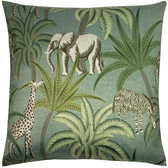 Paoletti Jungle Parade Botanical Satin Feel Cushion Cover - Image 1