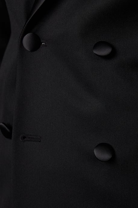 Black Double Breasted Tuxedo Jacket
