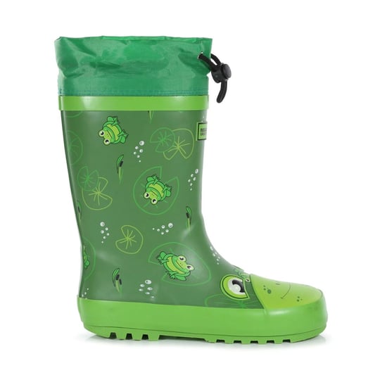Regatta Childrens/Kids Mudplay Jnr Frog Square Wellington Boots (Frog Green)