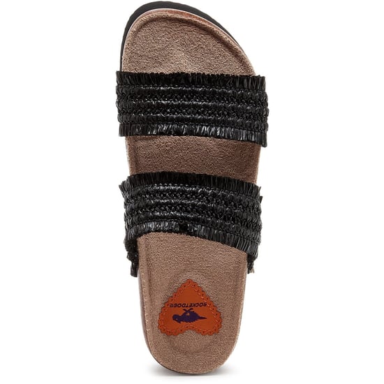 Rocket Dog Aruba Raffia Textiel Damessandalen Zwart - Image 5