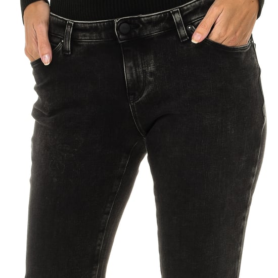 Women's long stretch denim pants 6Y5J06-5D26Z