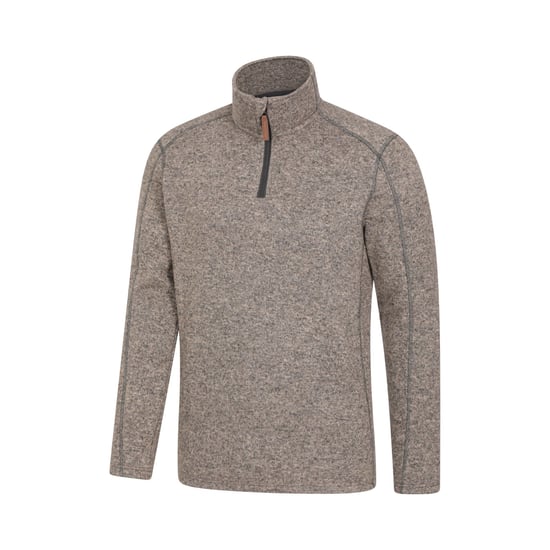 Mountain Warehouse Heren Idris II Half Zip Fleece Top (Beige) - Image 4