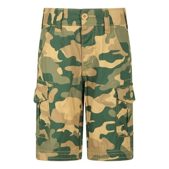Mountain Warehouse Childrens/Kids Camo Cargo Shorts (Licht beige/groen) - Image 1