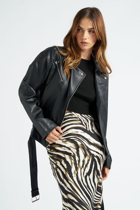 Black Oversized Biker