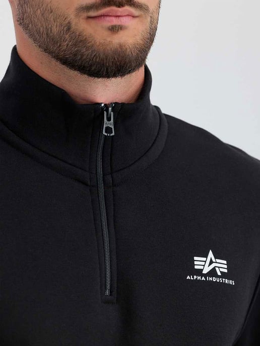 Alpha Industries Half Zip Trui SL Zwart - Image 3