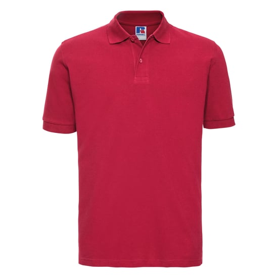 Russell Heren 100% Katoenen Korte Mouw Poloshirt (Klassiek rood) - Image 1