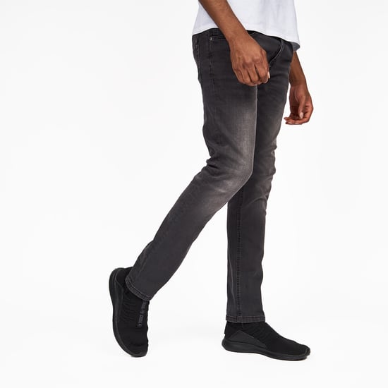 Crosshatch Heren Svelte Stretch Jeans (Donkergrijs) - Image 4
