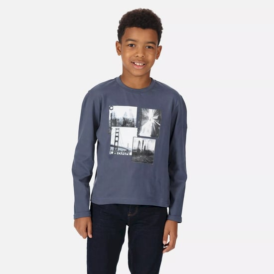 Regatta Kinderen/Kinderen Wenbie III Landschap T-shirt met lange mouwen (Donkere Denim) - Image 5
