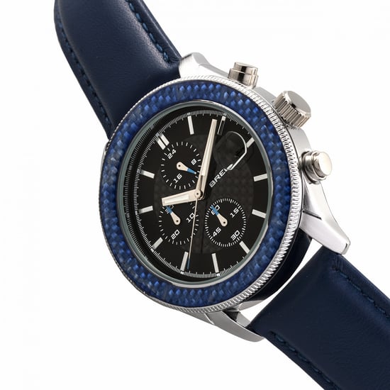 Breed Maverick Chronograph Leather-Band Watch w/Date