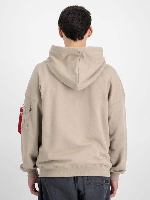 Heren Alpha Industries Essentials Rl Hoody in Zand - Image 3