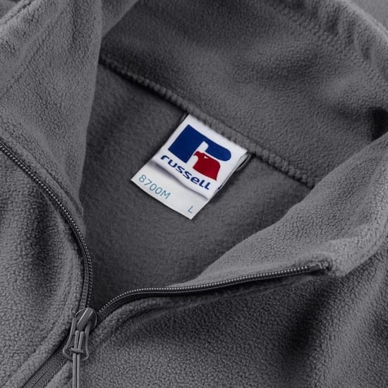 Russell Mens Full Zip Outdoor Fleece Jacket (Convoy Grey)
