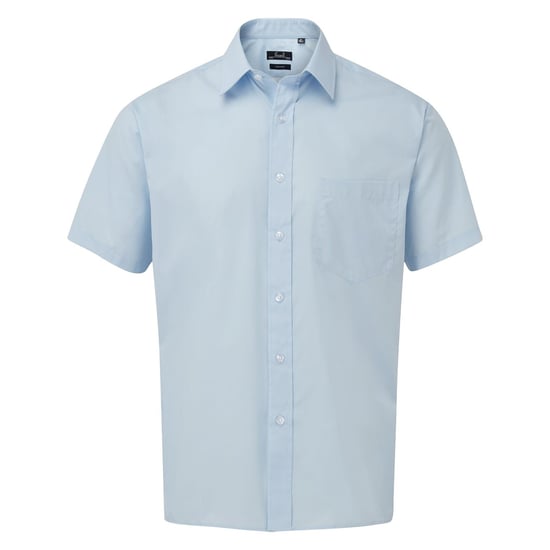 Premier Herenshirt met korte mouwen Popeline (Lichtblauw) - Image 1